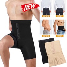 Men Compression High Waist Boxer Shorts Tummy Slim Body Shaper Girdle Pants Soft