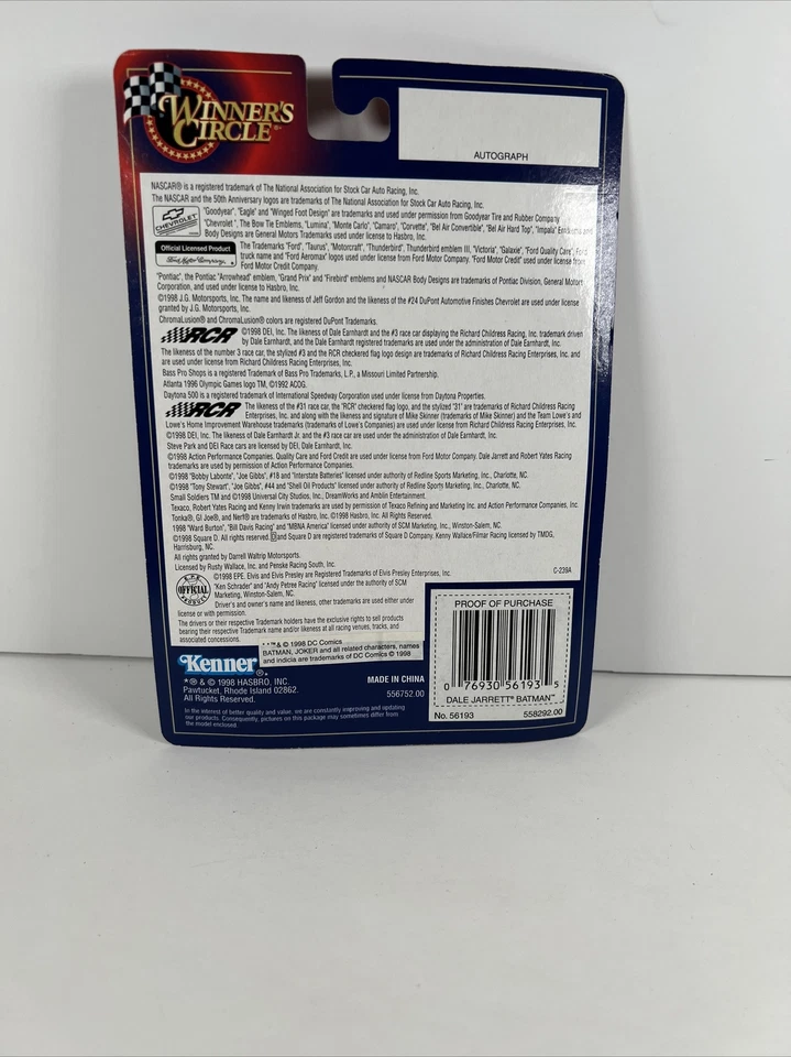 Winners Circle Dale Jarrett Die-Cast Stockcar Nascar #88 Batman 50th Anniversary - Image 4 of 4