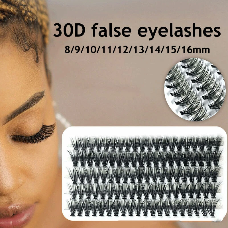 100 Cluster Individual False EyeLashes Curl Thick Natural Eye Lashes Extension ♢ - Image 2 of 4