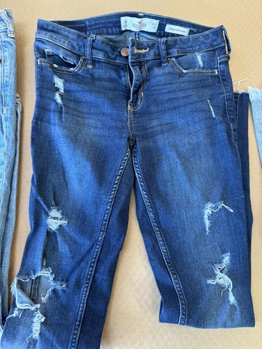 Hollister Women Size 5 Skinny Jeans Jeggings Distressed Denim Pants Lot - Picture 9 of 15