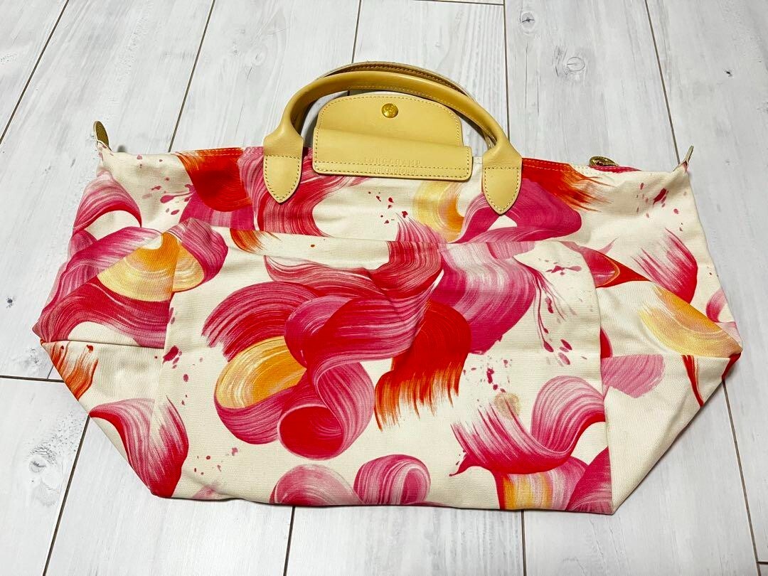 Authentic Longchamp Modele Depose Tote Bag Pink Leather Handles