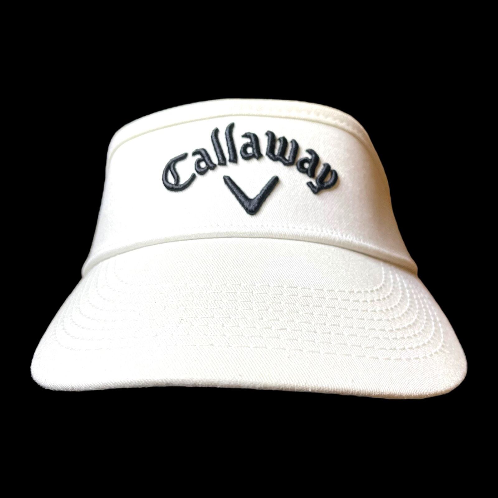 Callaway Golf Visor Ecru Black Embroidered Logo Touri Series Adjustable OSFM