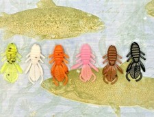 60 Jigs-6pkgs-1.25” Baits Creature Ice Fishing Crappie Panfish Soft Plastic Lot