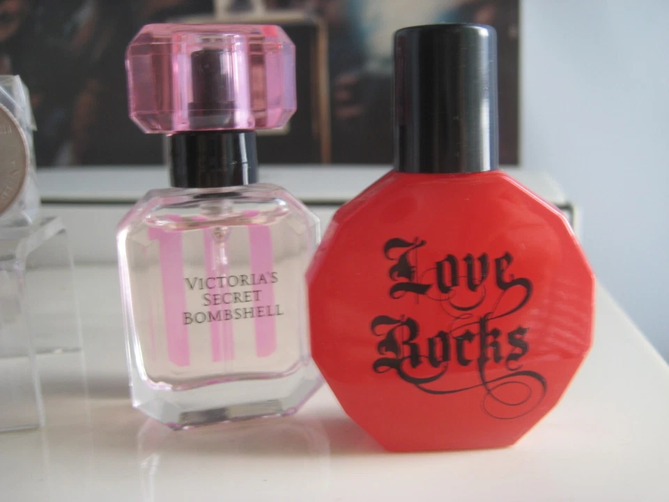 2x Mini 0.25 OZ eau de parfum Victoria's Secret Love Rocks perfume Bombshell Foto 3 de 3