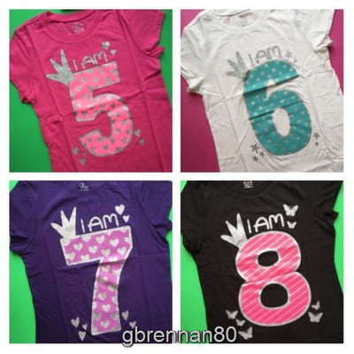 ~NEW~ 5th 6th 7th 8th Girls BIRTHDAY Shirts # 5 6 7 8 Years 5-6 7-8 10-12 Gift!