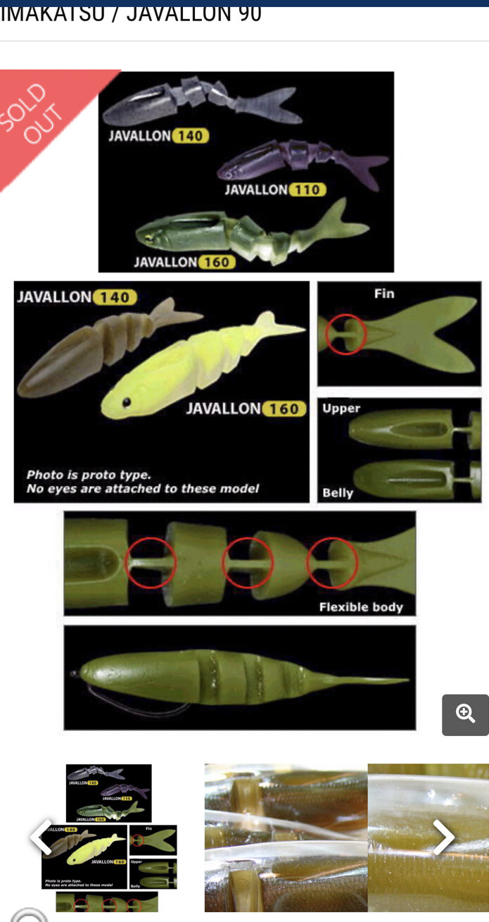 4 X IMAKATSU Javallon 90mm Soft Plastic Jointed Swimbait SALE🚨Lures 🐟💦💦japan - Image 6