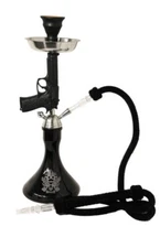 ICED PISTOL HOOKAH Original Gangsta(tm) Gun Hookah BLACK