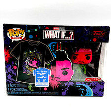 Funko Pop Infinity Killmonger Bundle:BlackLight T-Shirt (XL) Marvel 989