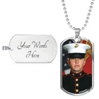 Personalized Picture Military Dog Tag Gift For Loved Person's Memories Birthday