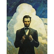 PAINTING POLITICS VINTAGE PRESIDENT ABRAHAM LINCOLN 1940 NC WYETH NEW FINE ART P