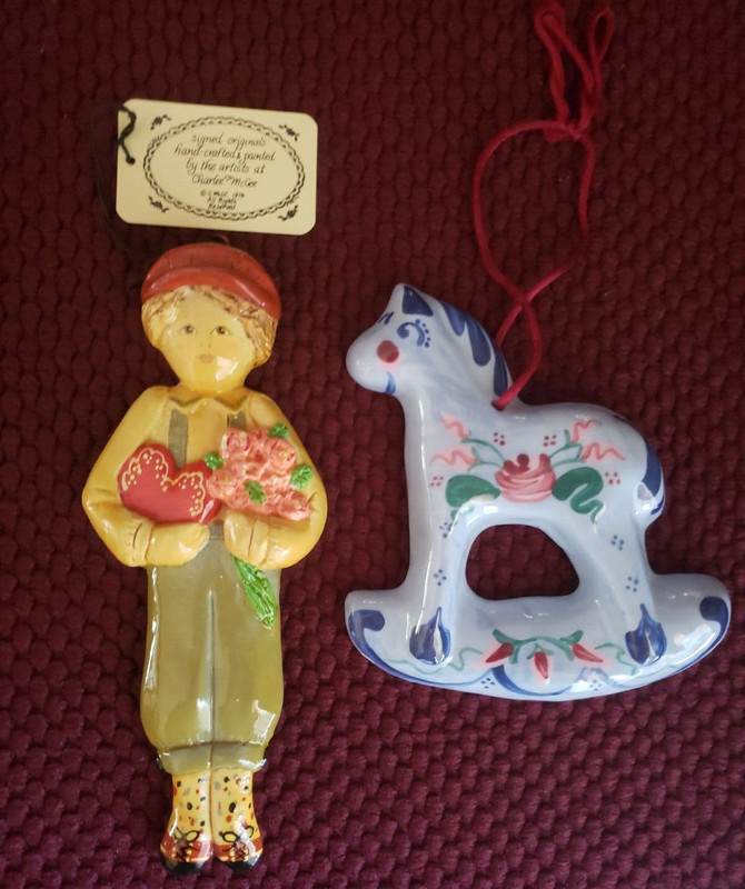 Charles Mcgee Ornament And Bonus Rocking Horse Ornament