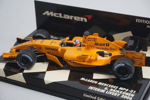 1:43 MINICHAMPS 530064373 McLaren Mercedes MP4-21 INTERIM LIVERY 2006 #3 - Picture 2 of 7