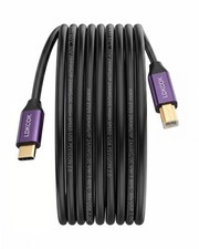 LDKCOK USB C to B Printer Cable 3FT, Premium Gold-Plated Type Black