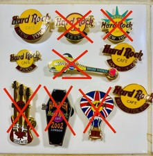 Small collection of Hard Rock Cafe badges pins available individually