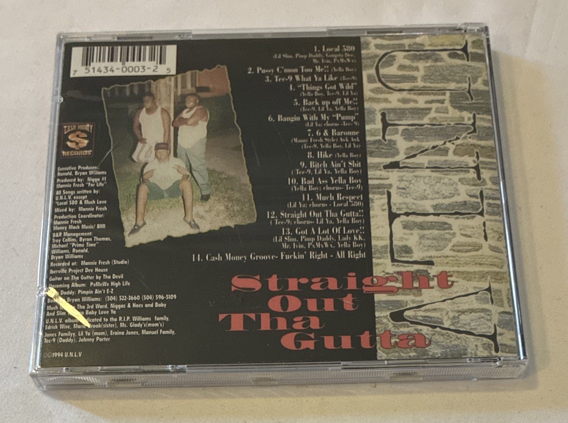 洋楽 U.N.L.V. - Straight Out Tha Gutta CD Straight Out Tha Gutta [PA] by U.N.L.V. (CD, 1998, Cash Money