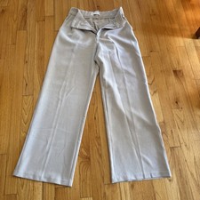 Abercrombie and Fitch Light Taupe High Rise Tailored Relaxed Straight Pant Small