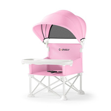 4-In-1 Portable Baby Chair, Foldable Toddler Booster Seat, Pink