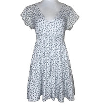 Urban Outfitters Black & White Floral Julia Tiered Frock Mini Dress Size Small