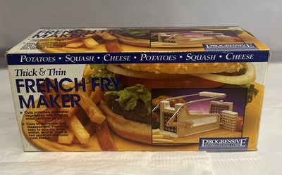 Progressive International French Fry Maker Cutter Thick & Thin White GPC-2549