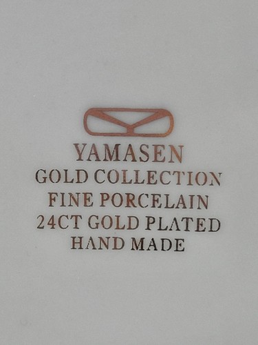 Vtg Yamasen Gold Collection Fine Porcelain 24K Salad Plates Hand Made Set/4. 84 - Picture 6 of 8