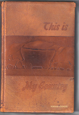 Leather Cover Book This is My Country Rand McNally Maps Luhrs Beistle Co. Letter
