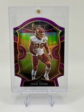 2020 Panini Select Concourse Chase Young #64 Purple Prizm Die-Cut (RC)