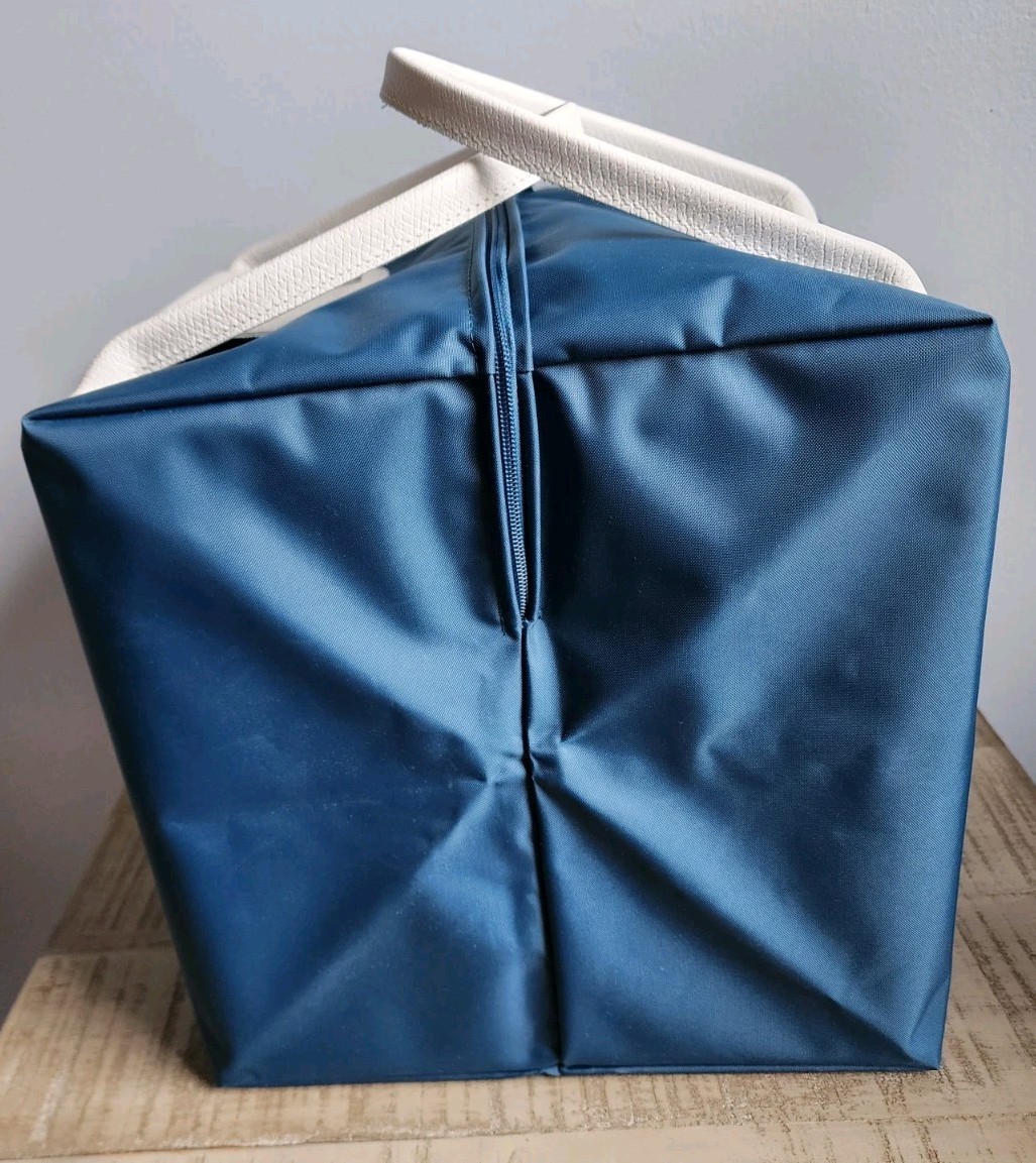Longchamp x Nendo Large Cube Tote Bag Blue White Double