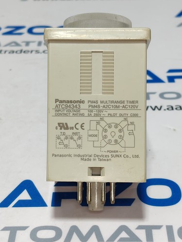 NEU Panasonic PM4S MULTIRANGE TIMER PM4S-A2C10M-AC120V 5A 250V KONTAKT - Bild 3 von 7