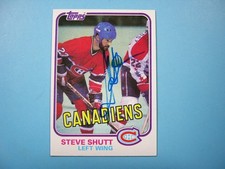 1981/82 TOPPS NHL HOCKEY CARD #34 STEVE SHUTT NM SHARP!! 81/82 AUTO AUTOGRAPH