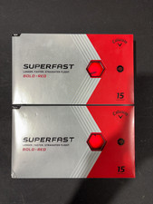 2 15-PACK BRAND NEW CALLAWAY SUPERSOFT GOLF BALLS - BOLD RED