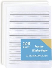Handwriting Paper Kindergarten for Kids, Ruled Practice Writing Paper for Kids,