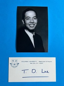 Tsung-Dao Lee (Nobel Prize Physcis 1957) Boldly Hand Signed Columbia University