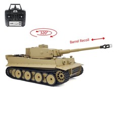 Henglong 1:16 7.0 Tiger I RTR RC Tank 3818 BB IR Barrel Recoil Steel Gearbox 320
