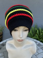 Jamaican hat black red yellow green Slouchy Baggy Crochet tam hippie beanie