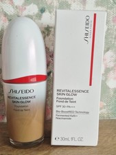Shiseido Revitalessence Skin Glow Foundation SPF30 Bio-Boost 440 Amber New