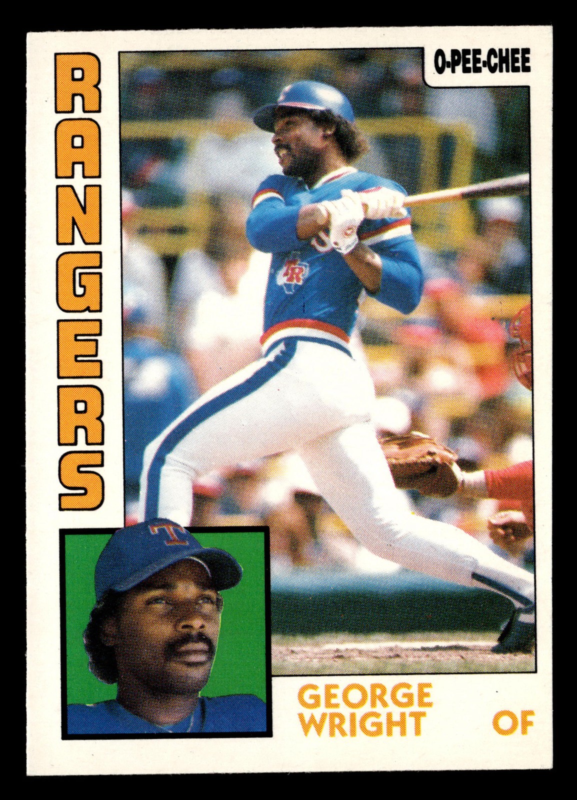 George Wright 1984 O-Pee-Chee #314 Texas Rangers Vintage Baseball *191