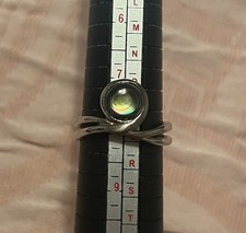 925 Sterling Silver Abalone Ring Size 8