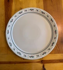 Longaberger Pottery  Christmas Traditional Holly Cake Plate, Platter  Made USA
