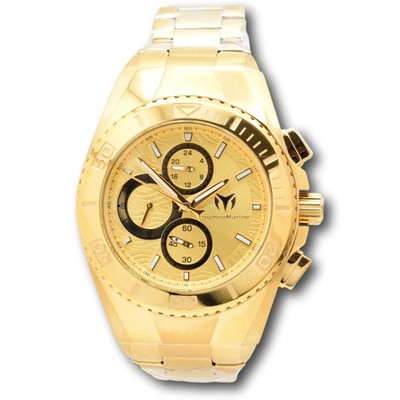TechnoMarine Manta Ocean Mens Triple Gold Dual Time Quartz Watch TM-225018
