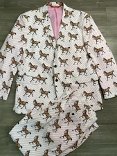 Shinesty Supreme Steed Derby Horses All Overprint Suit Men’s Size 48 Pants 40x30