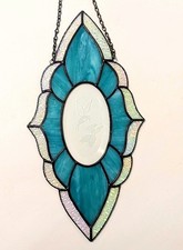 Handmade Vintage Stained Glass Hummingbird Suncatcher