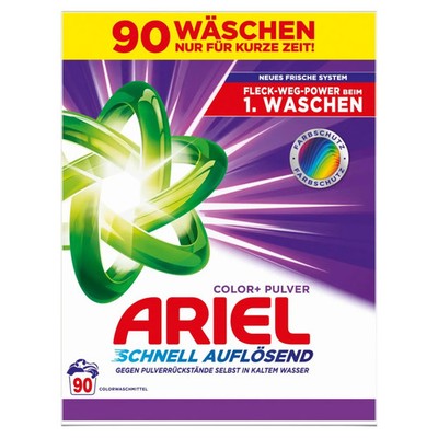 Ariel Color Waschmittel Waschpulver 90 WL schnell auflösend bunte Wäsche 4950g