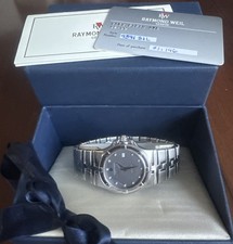 New Unworn Raymond Weil Parsifal 9591 Men's Watch Diamond Dial, Date, Box Papers