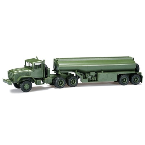 Mini tractor militar HERPA MiniTanks escala 1/87 HO M931 con remolque cisterna 744492 | Zustand: New