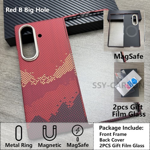 Real Carbon Fiber Case for Samsung Galaxy Z Fold 7 Aramid MagSafe Magnetic Cover - Picture 13 of 17