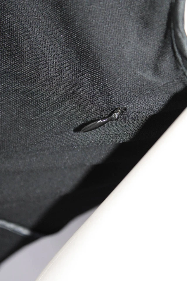 Vestido vaquero midi sin mangas tejido cuello en V satinado negro talla mediana ABS para mujer Foto 4 de 4