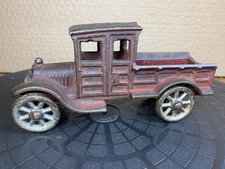 Antique Cast Iron AC Williams Woody Pick Up Truck Toy 6 Vintage Original Paint