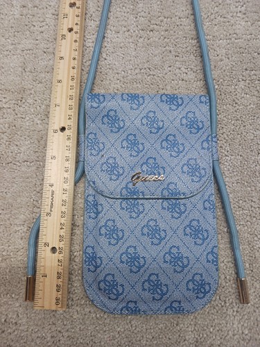 Guess Bandolera Bolso de Hombro Cartera Azul Snap Mini Ajustable - Imagen 6 de 21