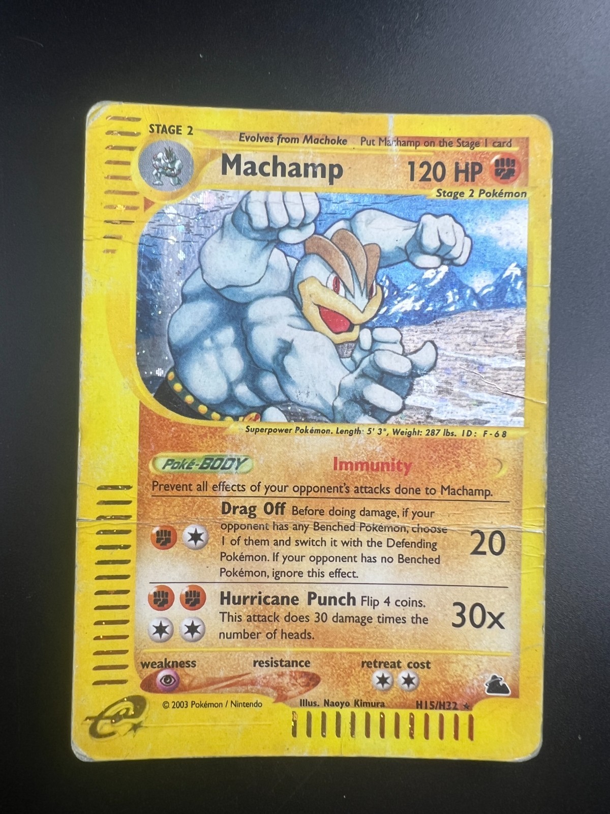 Machamp - H15/H32 - Pokemon Skyridge Holo Rare Card HP