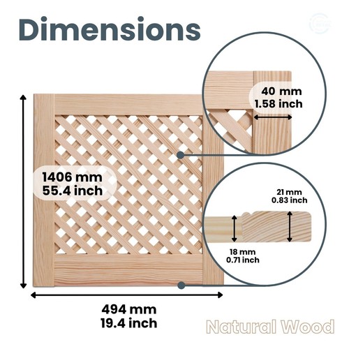 Porte in legno massello, aperte ventilate, ante armadio a doghe | varie misure - Foto 20 di 25